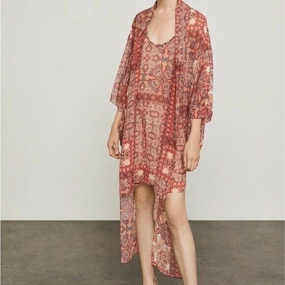 BCBGMaxAzria Dresses & Skirts - BCBGMaxazria Dress M  High-Low Kimono Boho
